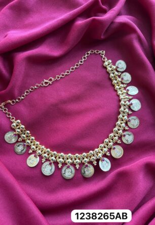Coin with lakshmi necklace