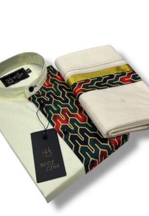 Half & Half Shirt Full sleeve Chainese colar